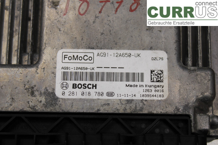 FORD MONDEO     07-15 Motorens styreenhed (ECU) AG9112A650UK 2.2TDCi/KNBA