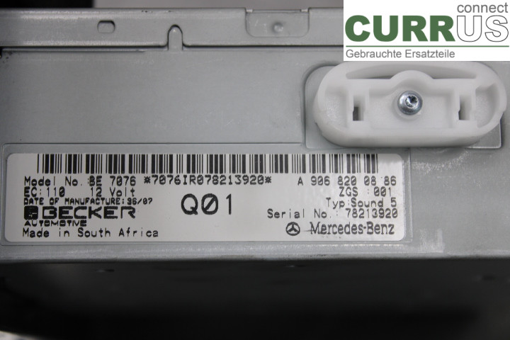 MB SPRINTER (W906) 06-18 Radio CD /Multimediapanel  3.0CDi/OM642992