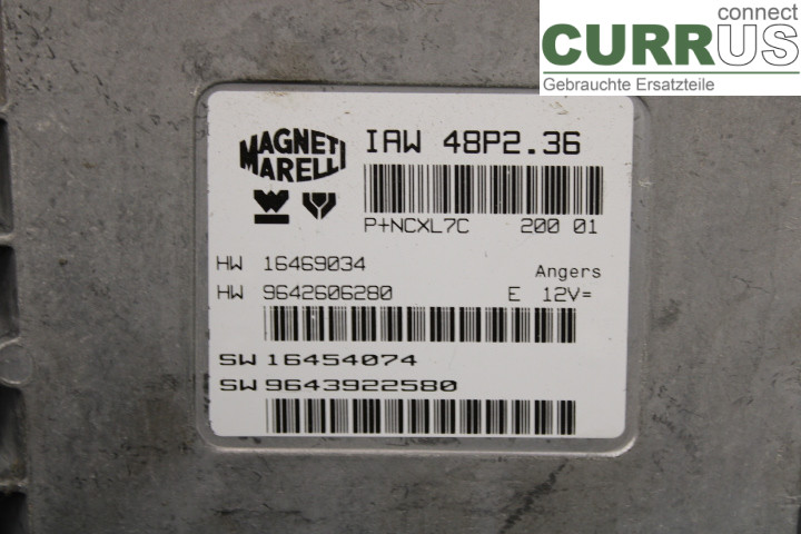 PEUGEOT 307     01-05 Engine Control Unit (ECU)  2.0/RFN