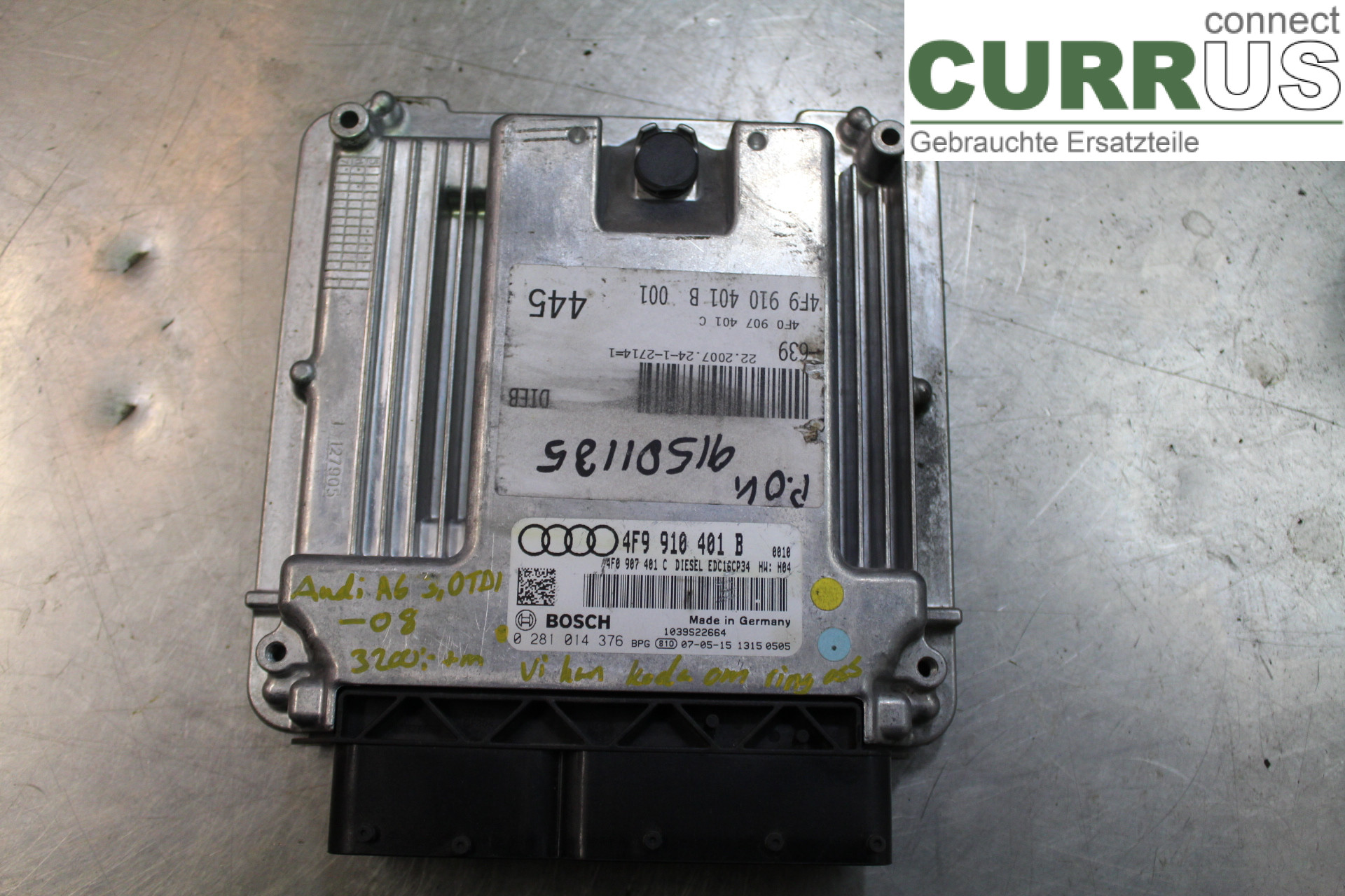 AUDI A6/S6     05-11 Motorsteuergerät (ECU) 4F9910401B 