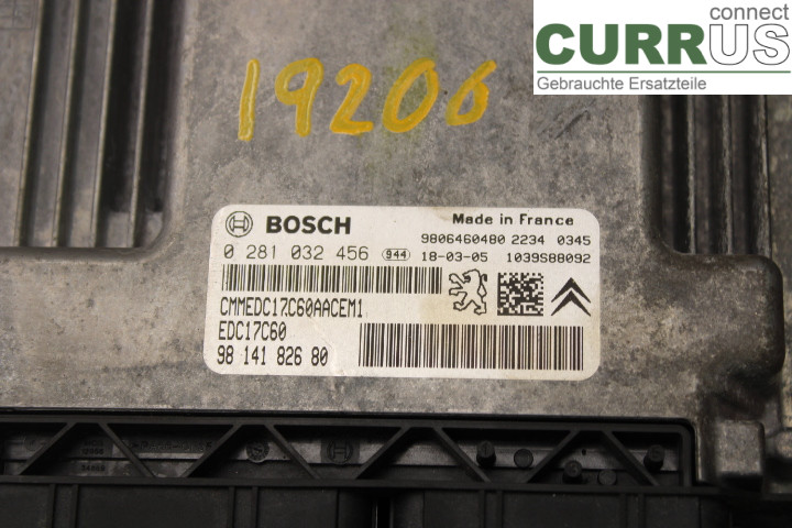 CITROEN BERLINGO  08-18 Engine Control Unit (ECU)  1.6HDi/BHY