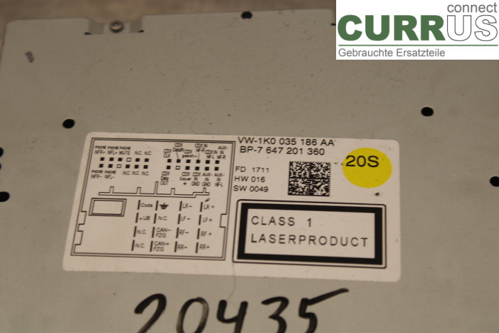 VW PASSAT  11-14 Radio CD / Multimedia panel  2.0TDi/CFFB