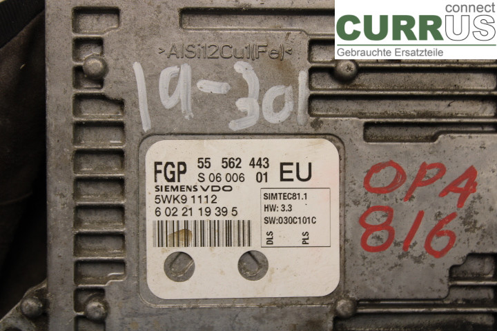 OPEL VECTRA C 06-08 Engine Control Unit (ECU) 2.2CDTi/Z22YH