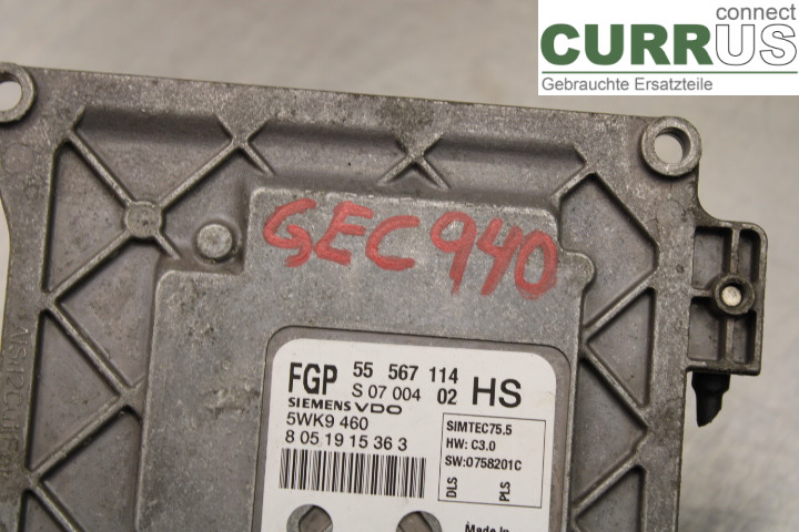 OPEL ASTRA  H    04-12 Engine Control Unit (ECU)  Z16XER/1.6i