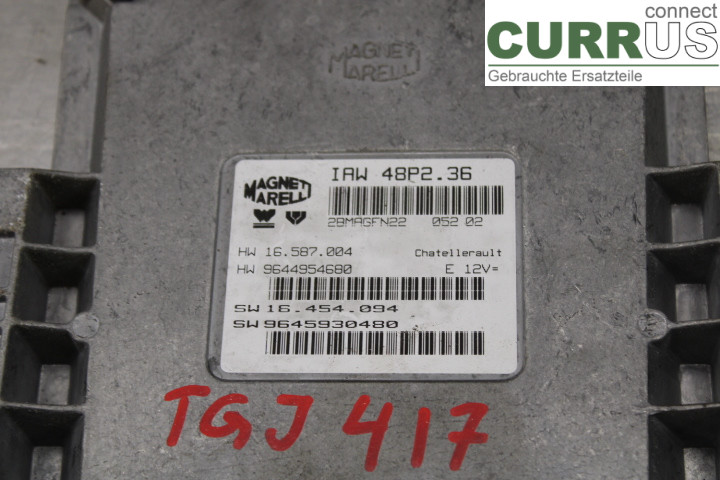 PEUGEOT 307     01-05 Engine Control Unit (ECU)  2.0i/RFN