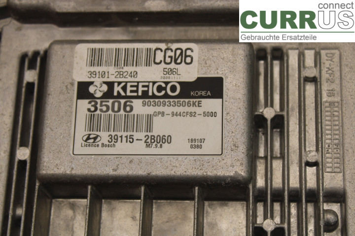 HYUNDAI i20   09-14 Engine Control Unit (ECU) 391252B007 1.4/G4FA