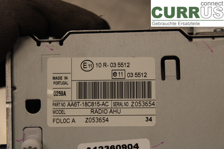 FORD FIESTA     09-12 Radio CD / Multimedia panel  1.25/SNJB
