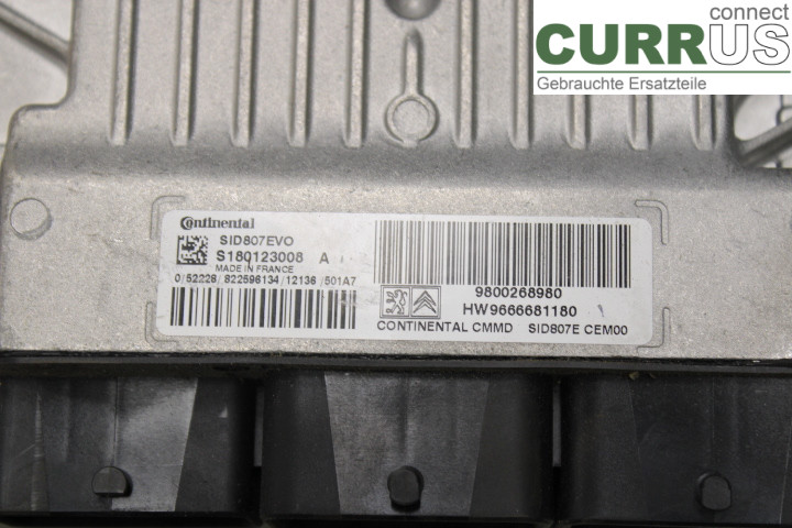 PEUGEOT 308 08-13 Engine Control Unit (ECU)  1.6HDi/9HR