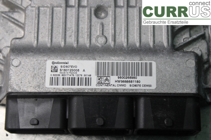 PEUGEOT 308 08-13 Engine Control Unit (ECU)  1.6HDi/9HR