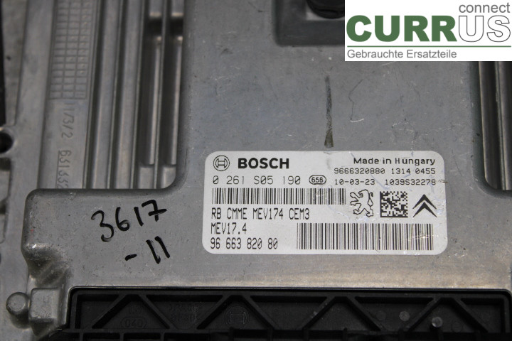 PEUGEOT 207 Engine Control Unit (ECU) 9666382080 