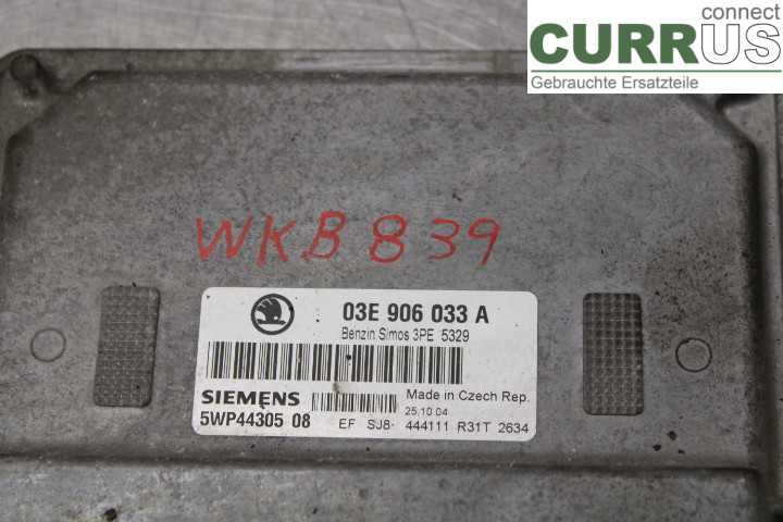 SKODA FABIA    99-07 Engine Control Unit (ECU)  1.2i/AZQ