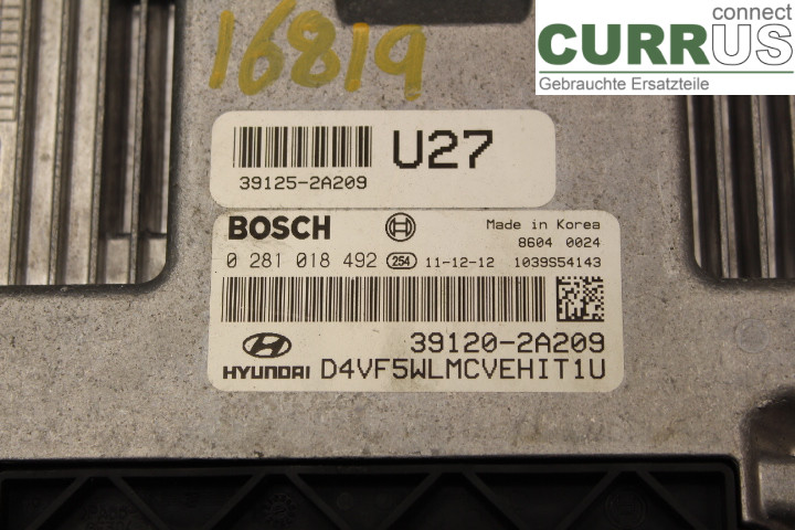 HYUNDAI i40  08-15 Motorens styreenhed (ECU) 391202A209 1,7CRDi/D4FD