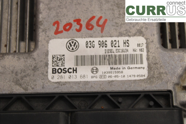 VW CADDY      04-10 Unité de contrôle moteur (ECU)  1.9TDi/BLS