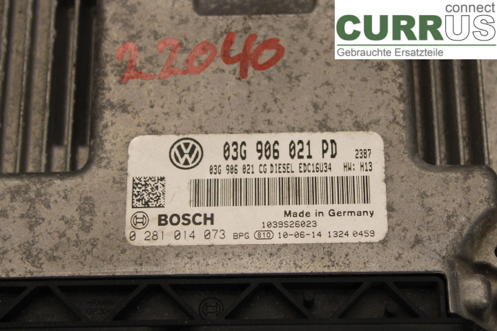 VW CADDY      04-10 Unité de contrôle moteur (ECU)  1.9/BLS