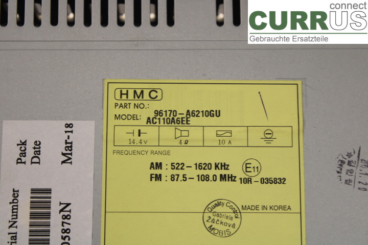 HYUNDAI i30   13-16 Radio CD / Multimedia panel  1.6/D4FB