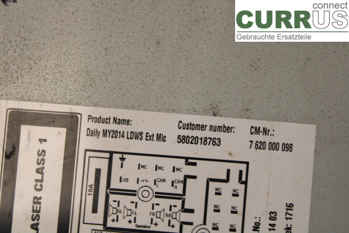 IVECO DAILY 14- Radio-CD-/Multimedia-Panel  2.3/F1AFL411C