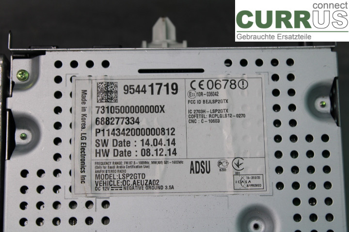 OPEL CORSA E  15-19 Radio CD /Multimediapanel 95441719 1.3CDTi/B13DTE