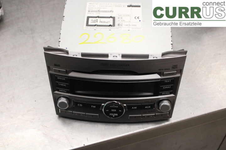 SUBARU OUTBACK 10-14 Radio CD / Multimedia panel 2.0/EE20