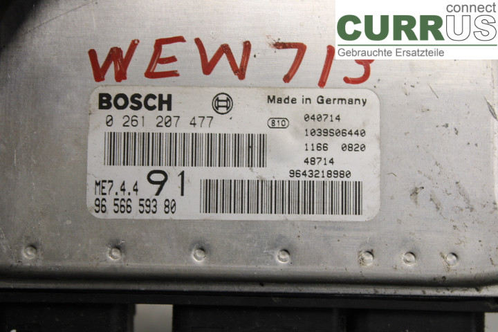 PEUGEOT 206  98-09 Engine Control Unit (ECU)  1.6i/NFU