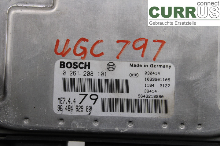 PEUGEOT 206  98-09 Engine Control Unit (ECU)  1.6-16V/NFU