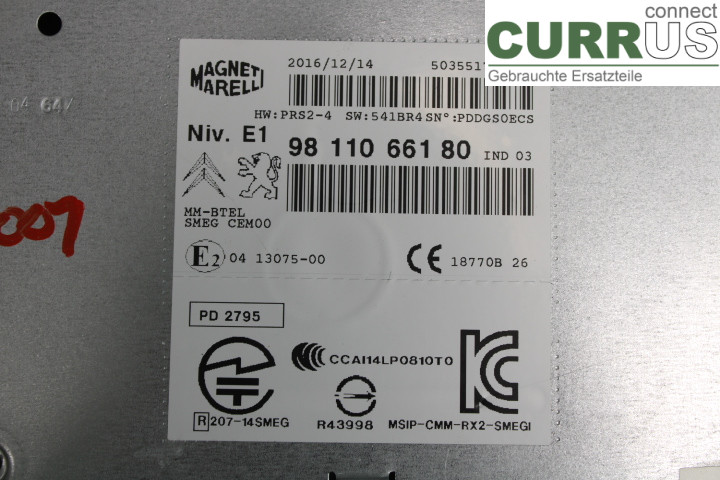 PEUGEOT 2008   13-20 Radio CD / panneau multimédia  HMZ