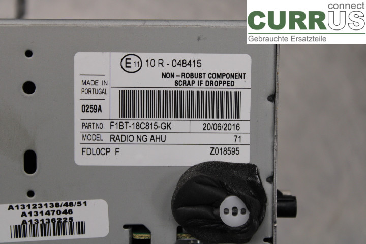 FORD TRAN./TOURN CONNECT 13- Radio CD / Multimedia panel  1.5TDCi/XWGA