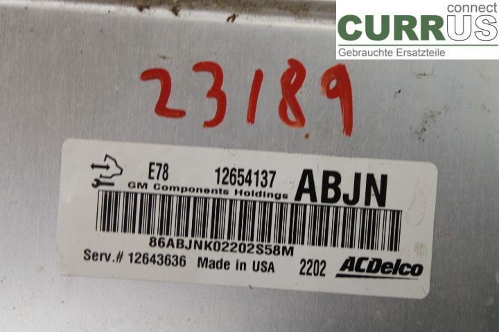 OPEL ASTRA  J    10-15 Engine Control Unit (ECU)  1.4T/A14NET