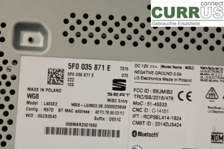 SEAT LEON   13-20 Radio CD / Multimedia panel  1.5TGi/DHFA