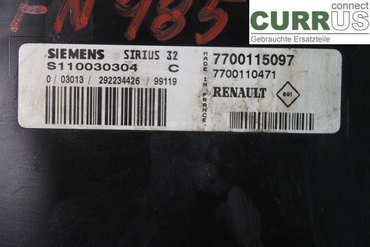 RENAULT CLIO II    99-01 Engine Control Unit (ECU)  1.4i/E7J-634