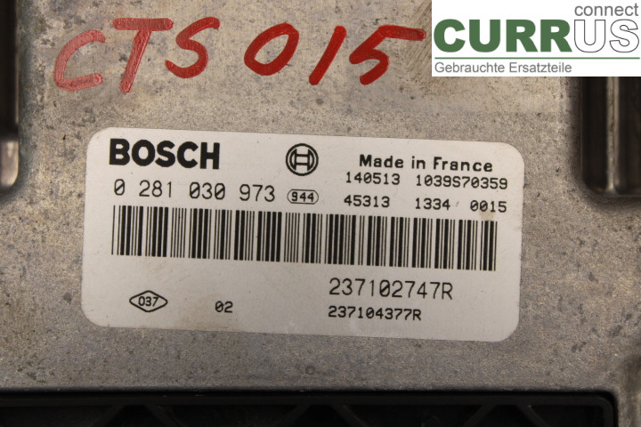 RENAULT KANGOO II  08-14 Engine Control Unit (ECU)  1.5DCi/K9K-608