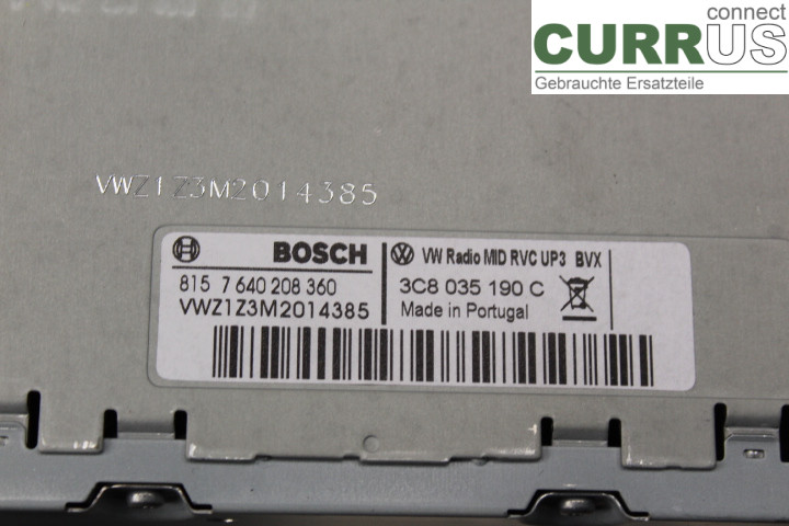 VW PASSAT  11-14 Radio CD / Multimedia panel  2.0TDi/CFFB