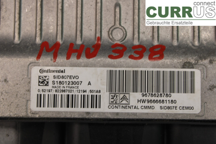 PEUGEOT 508  11-18 Engine Control Unit (ECU) 9678628780 1.6HDi/9HL