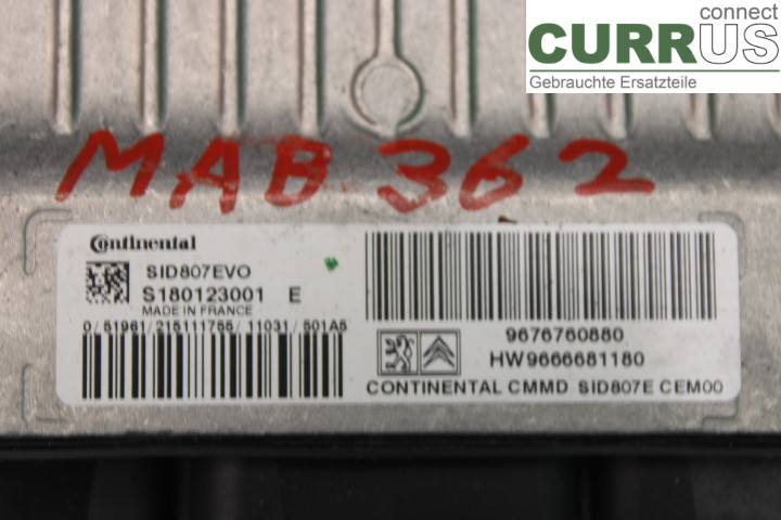 PEUGEOT 508  11-18 Engine Control Unit (ECU) 9676760880 1.6HDi/9HR