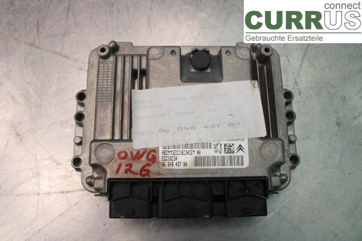 PEUGEOT 308 08-13 Engine Control Unit (ECU) 9664843780 1.6HDi/9HZ