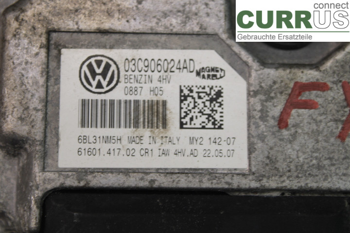 VW POLO       05-09 Motorsteuergerät (ECU) 03C906024AD 1.4i/BUD