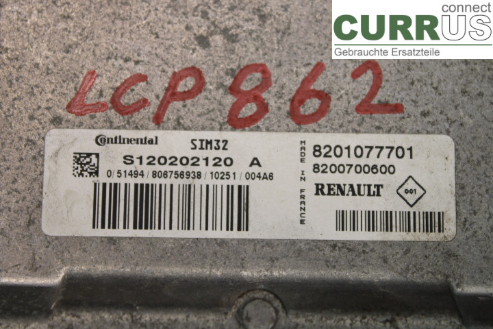 RENAULT CLIO III  09-12 Motorstyrningsenhet (ECU) 8200700600 1.2TCE/D4F