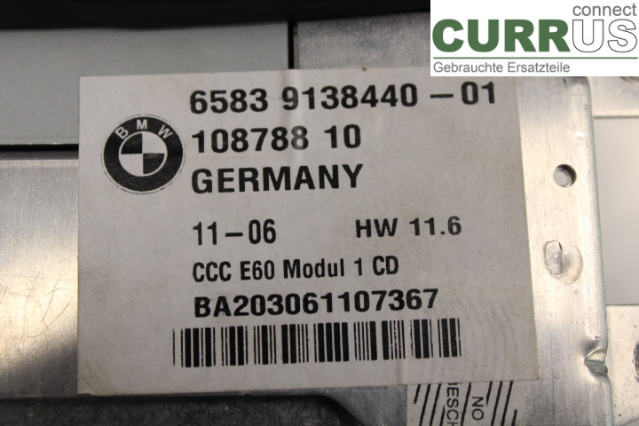 BMW 5 E60/61 Sed/Tou 02-10 Radio CD / multimediepanel  3.0d/M57-TUD30