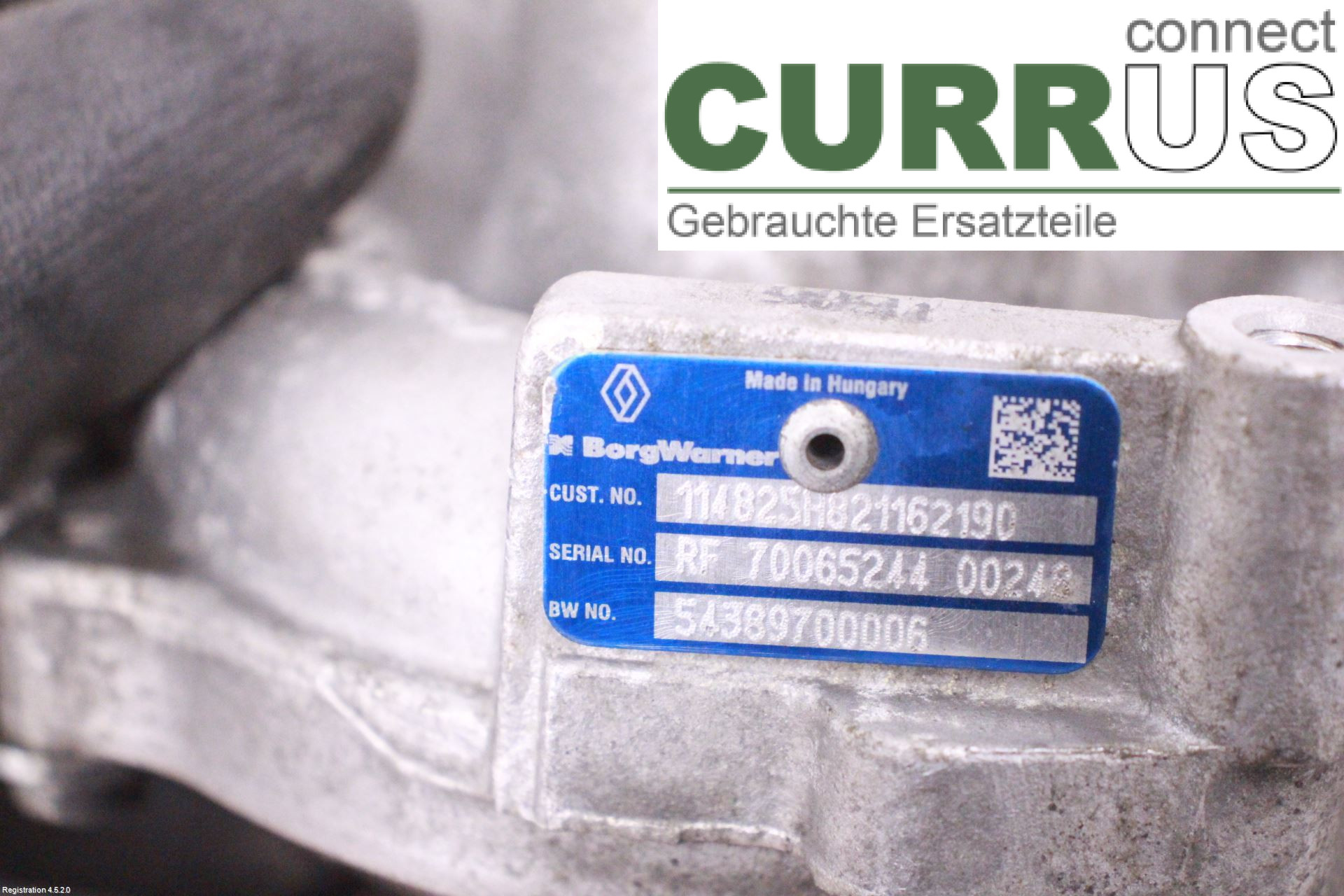 RENAULT KANGOO II  15-21 Turbo charger 144117462R K9K-636
