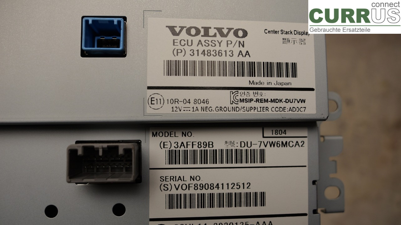 VOLVO V40  12-19 Monitor 36011464 D4204T16