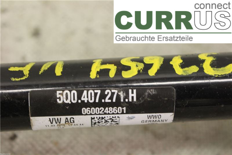VW GOLF / E-GOLF VII 13-20 Front axle assembly (4WD) 5Q0407271H CRLB