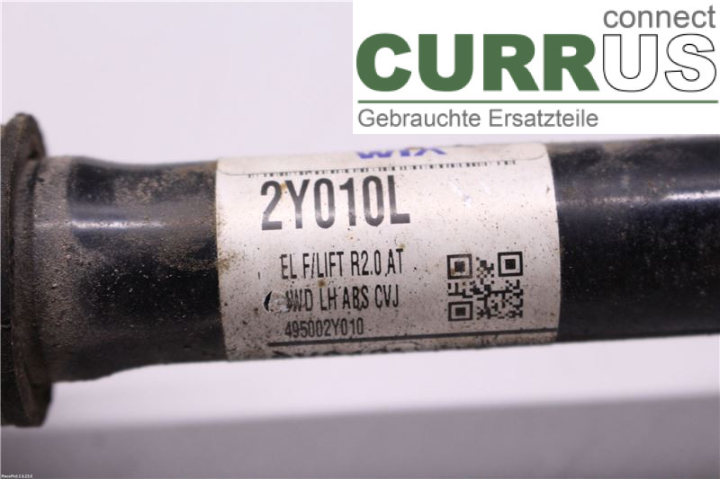 KIA SPORTAGE (SL) 11-15 Front axle assembly (4WD) 495002Y010 D4HA