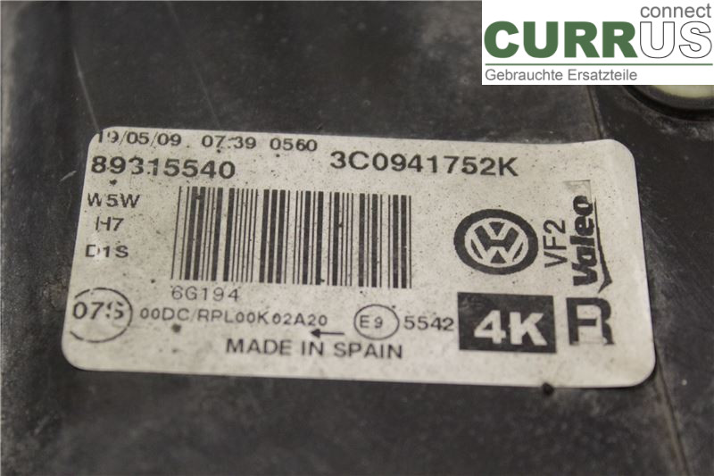 VW PASSAT      05-10 Manuelles 5-Gang-Getriebe 3C0941752K 