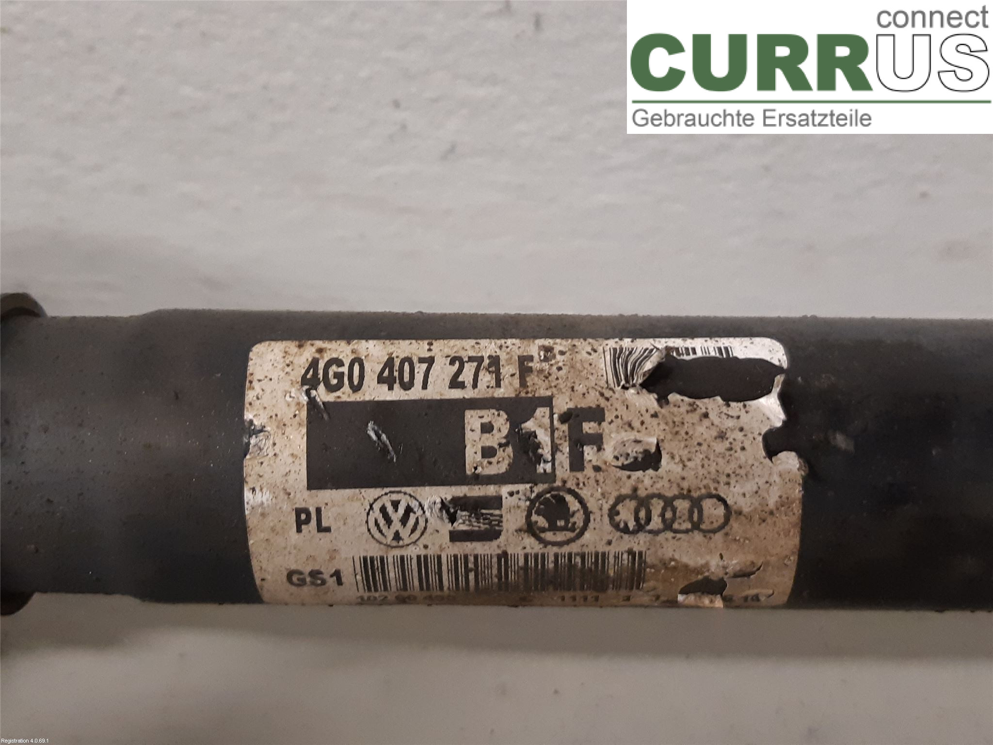 AUDI A6 ALLROAD 4G 12-18 Front axle assembly (4WD) 4G0407271F CLAA