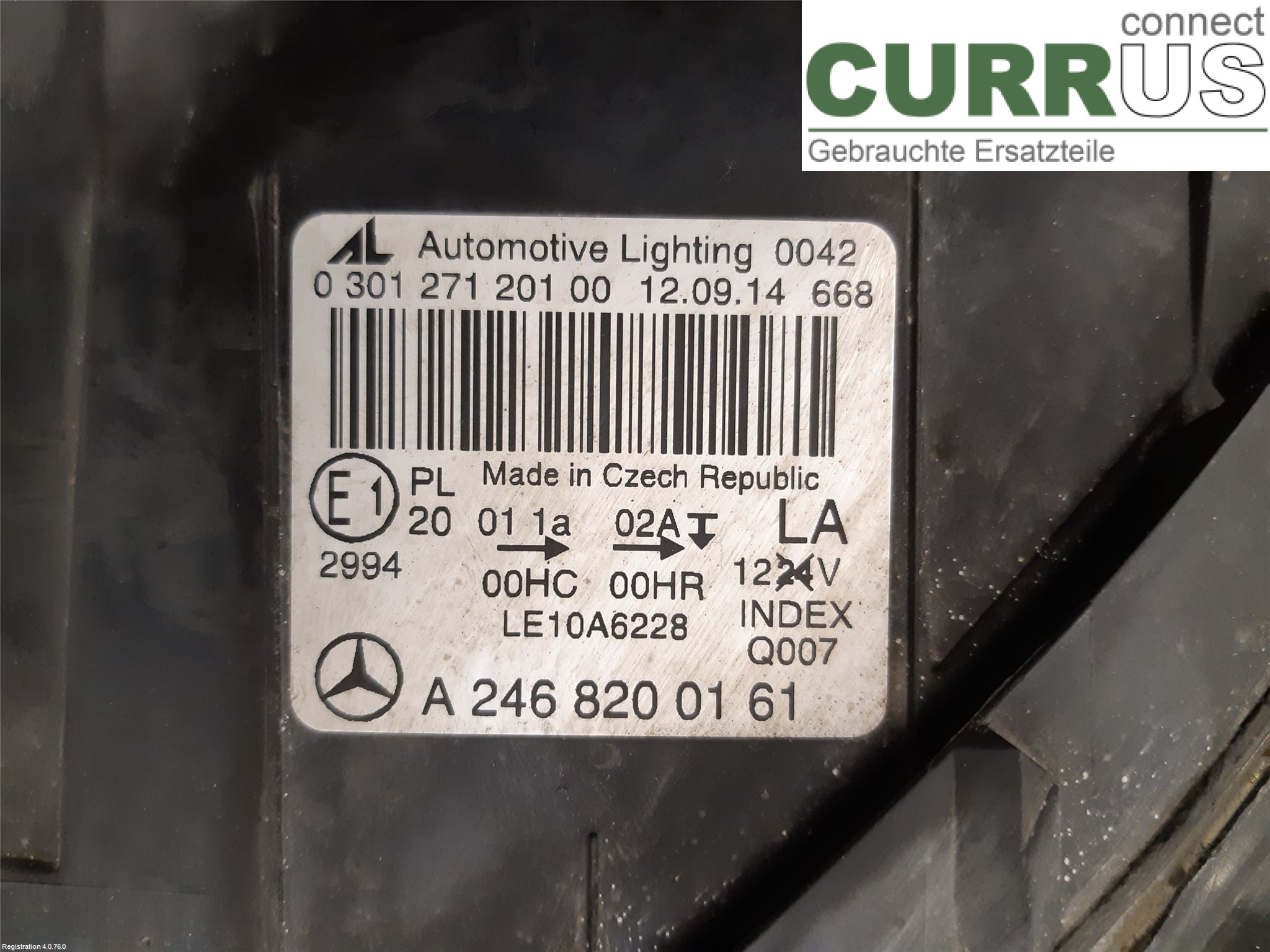 MB B-KLASS (W246/W242) 12-19 Manual gearbox (4-speed) A2468200161 M270.920