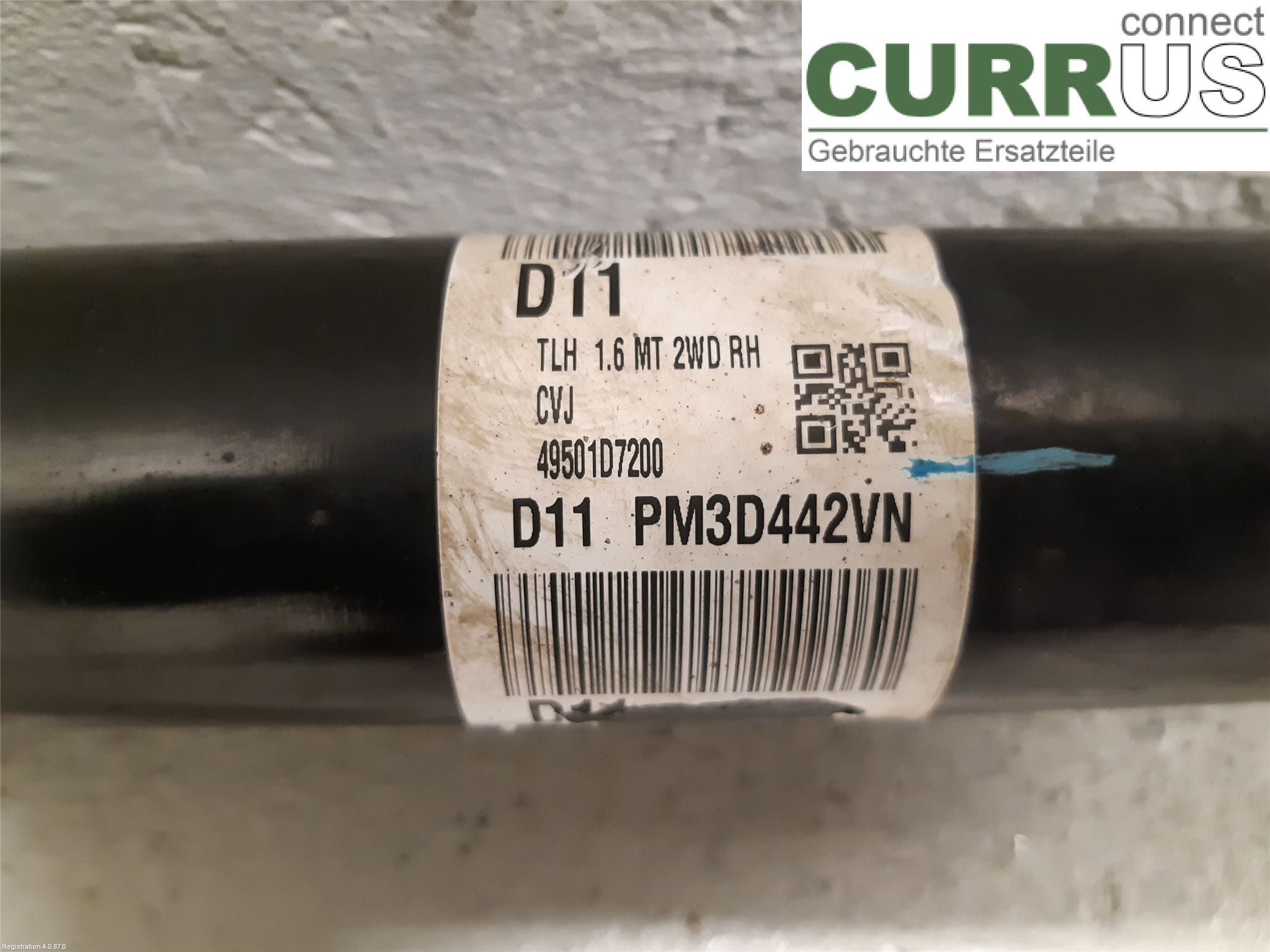 KIA SPORTAGE (QL) 16- Pièces de transmission 49501D 7200 G4FD