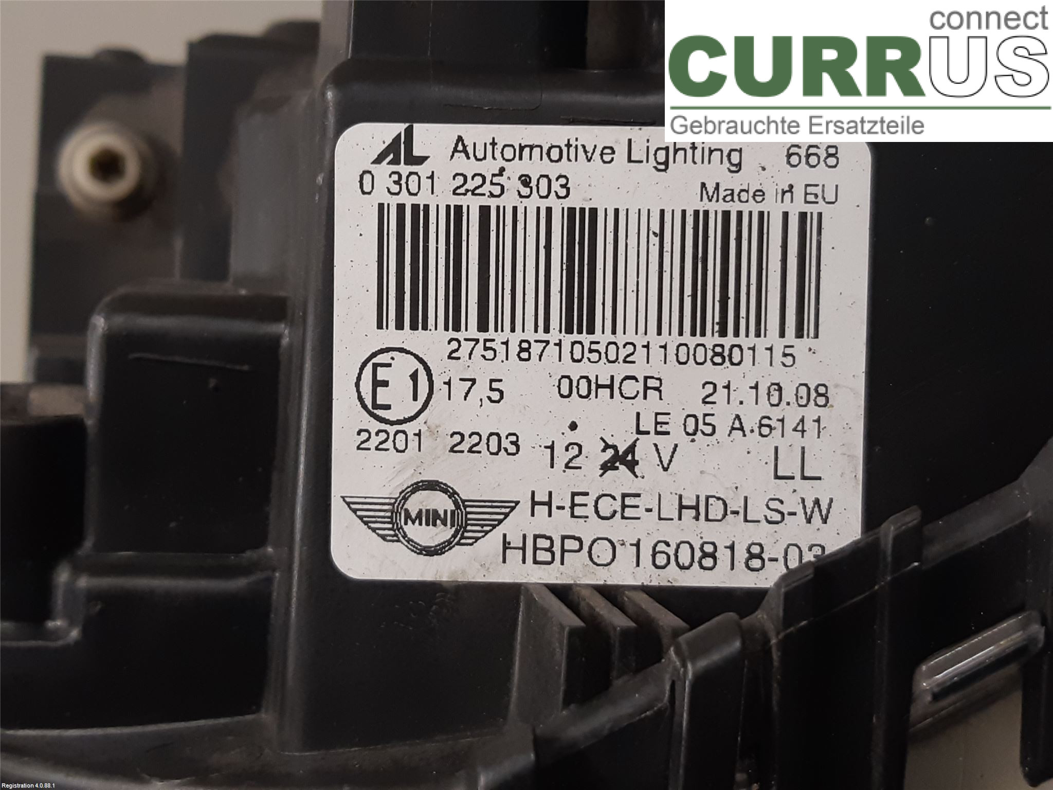 MINI CLUBMAN R55  06-14 Manuel gearkasse 4-trins 63 12 2 751 871 9HZ