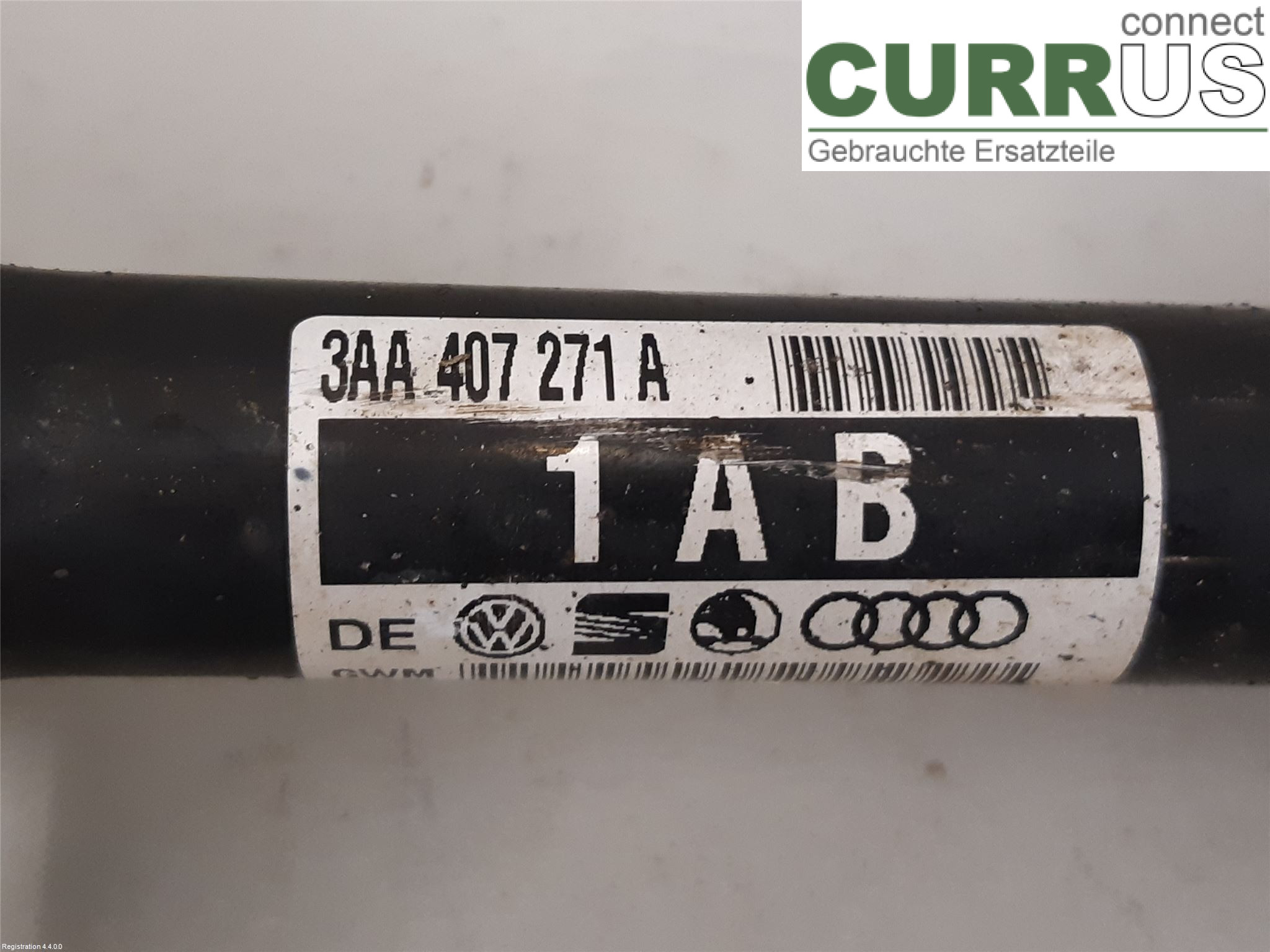 VW PASSAT  11-14 Front axle assembly (4WD) 3AA407271A CFGC