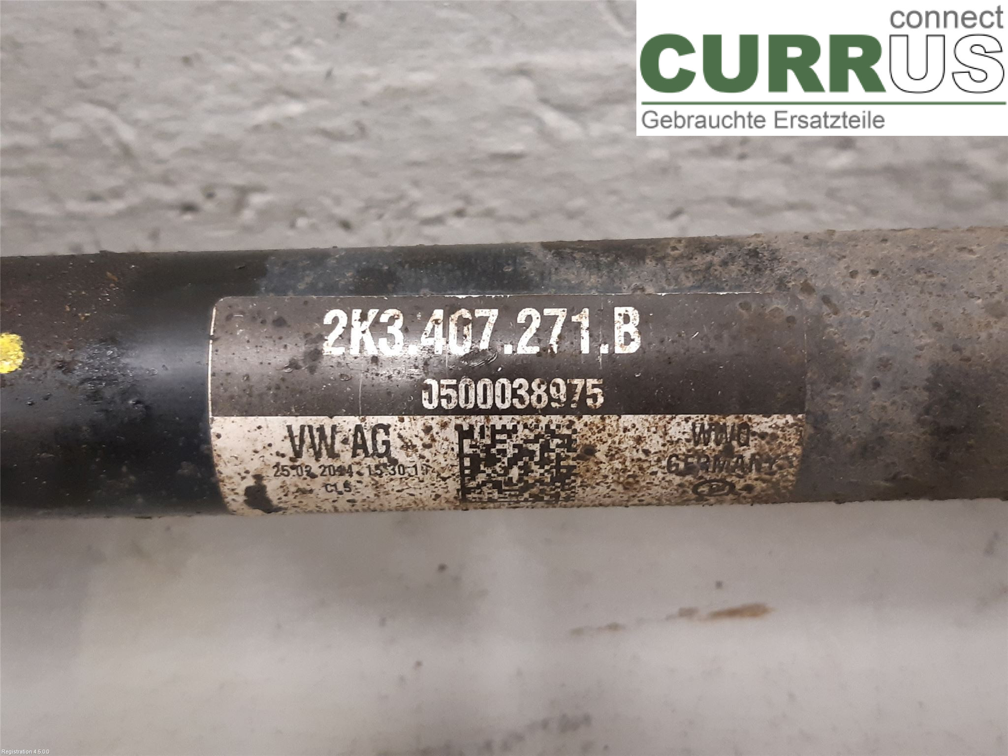 VW CADDY  11-15 Front axle assembly (4WD) 2K3 407 271 B CAYD