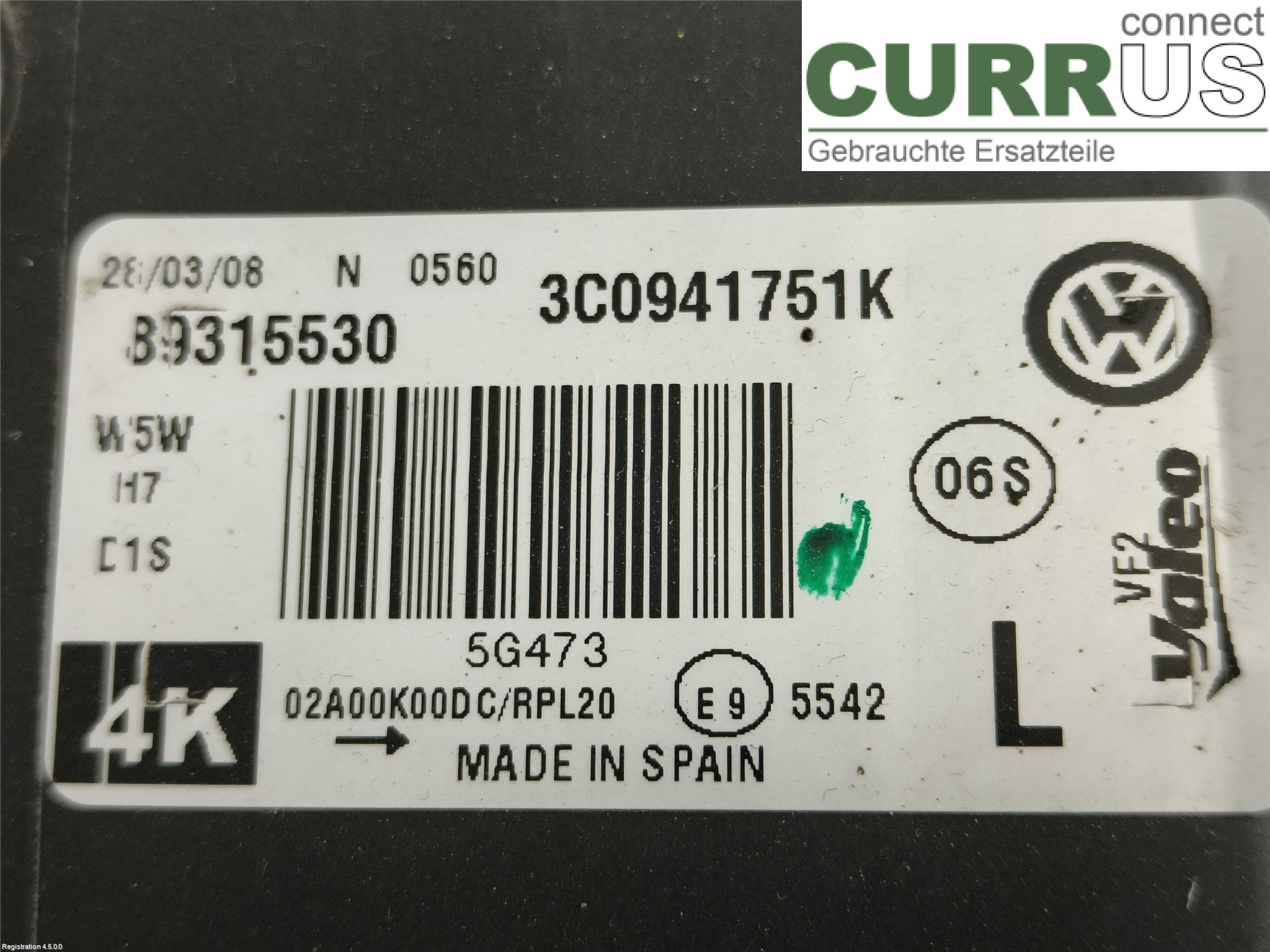 VW PASSAT      05-10 Manualna skrzynia 4-biegowa 3C0 941 753 K CBAB