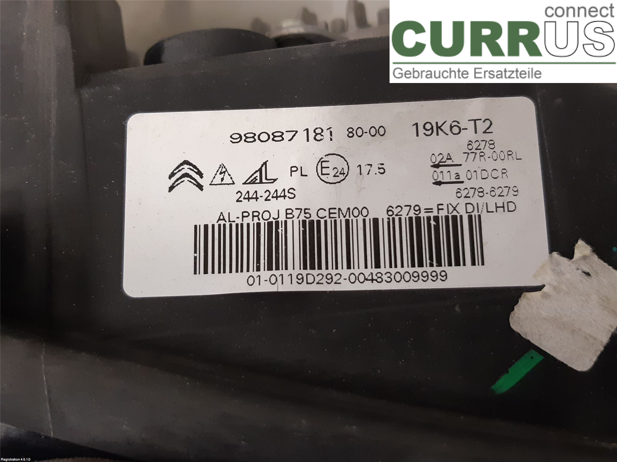 DS 4 CROSSBACK  16-18 Manualna skrzynia 5-biegowa 16 133 817 80 BHZ